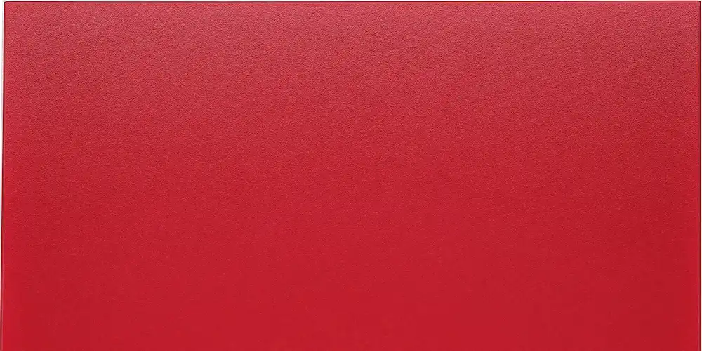 Lava red cabinet finish sample for custom closets by Famille Closets in Edmonton.