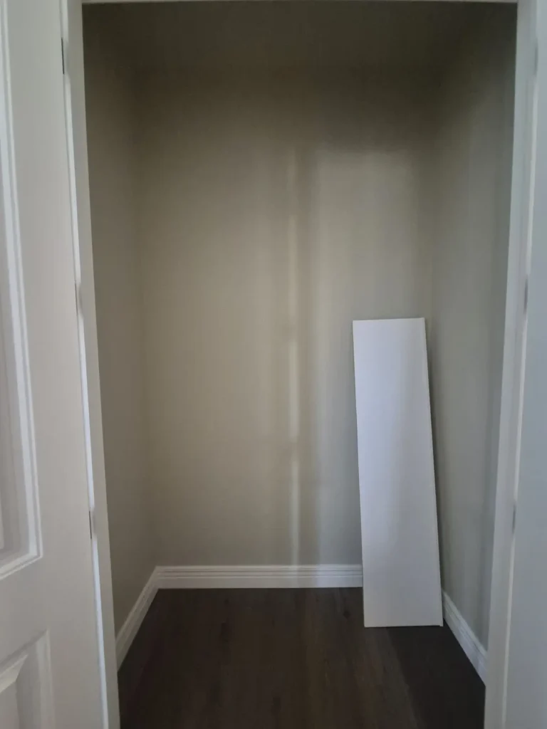Entryway in Terwillegar, Edmonton before Famille Closets installation