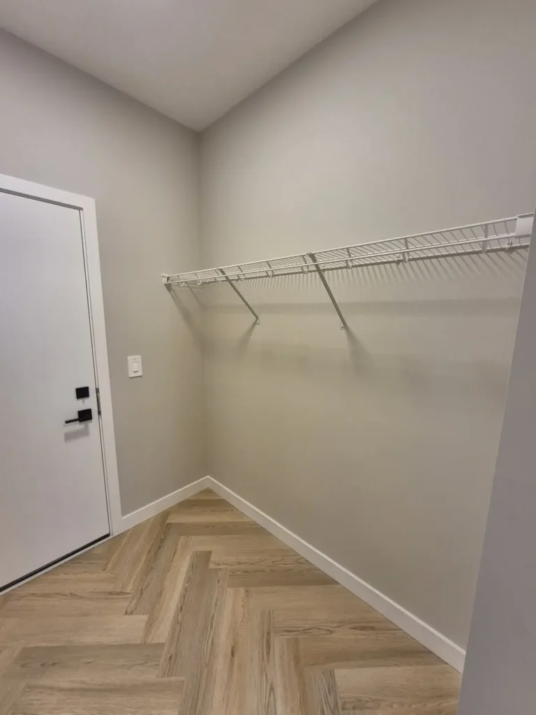Entryway in the Edmonton area before Famille Closets installation
