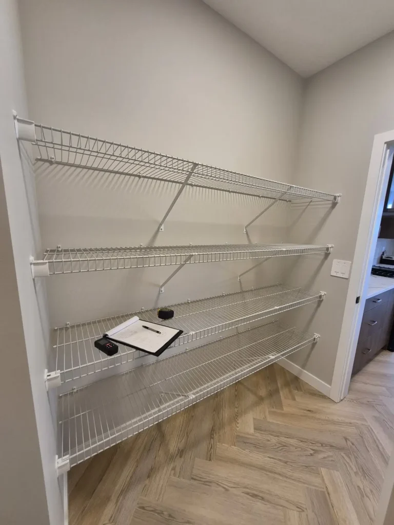 Pantry in the Edmonton area before Famille Closets installation
