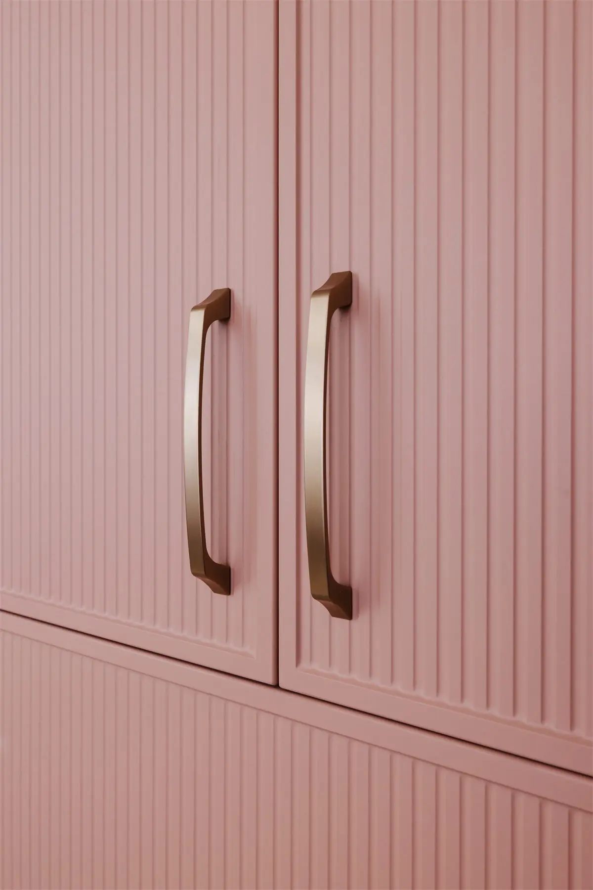Reeded doors with brass handles by Famille Closets