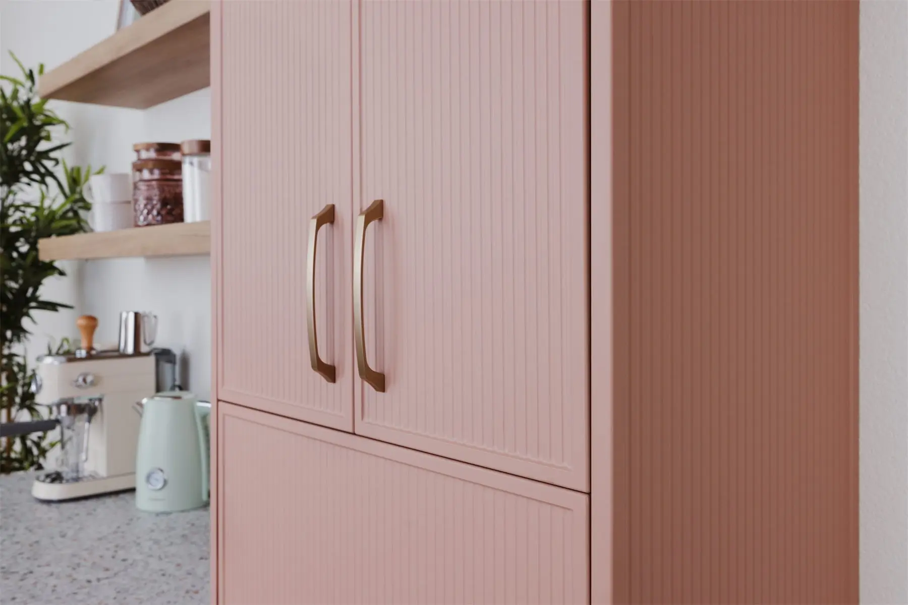 Applied panel cabinet detail by Famille Closets